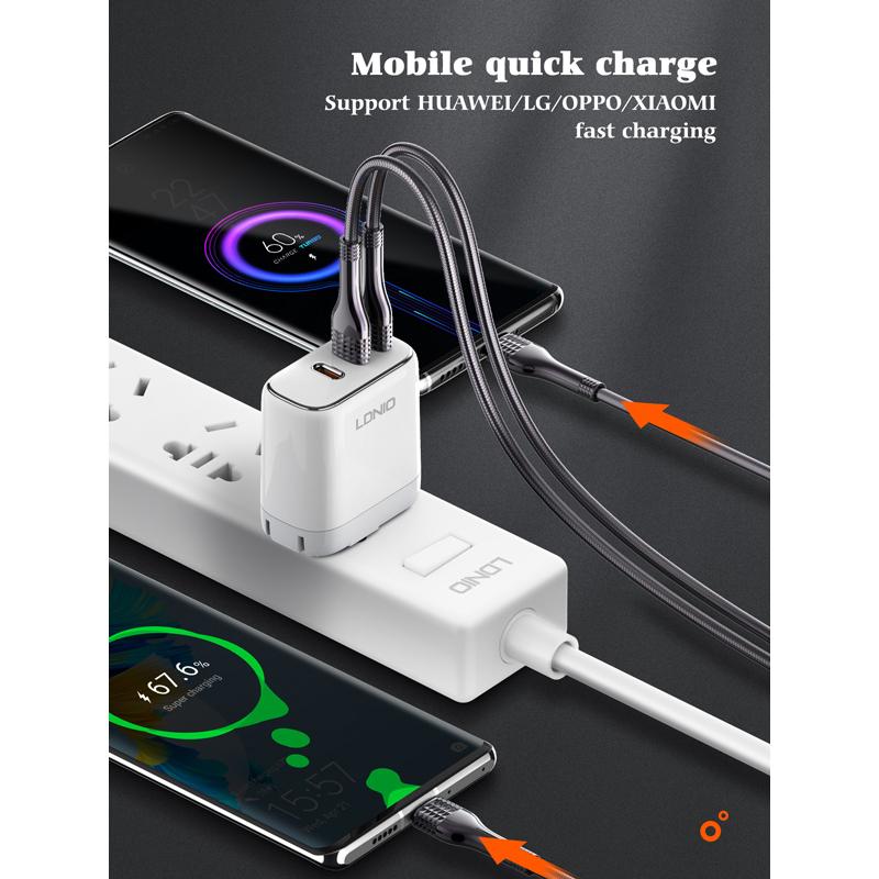 LDNIO καλώδιο USB-C σε USB-C LC651C, 65W, 1m, γκρι | eLabstore.gr LDNIO καλώδιο USB-C σε USB-C LC651C, 65W, 1m, γκρι | Καλώδια - Αντάπτορες | elabstore.gr