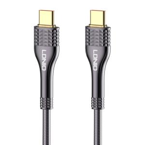 LDNIO καλώδιο USB-C σε USB-C LC651C, 65W, 1m, γκρι | Καλώδια - Αντάπτορες | elabstore.gr