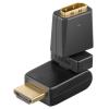 GOOBAY αντάπτορας HDMI 60757, 360° περιστρεφόμενος, 4K/60Hz, μαύρος | Καλώδια - Αντάπτορες | elabstore.gr