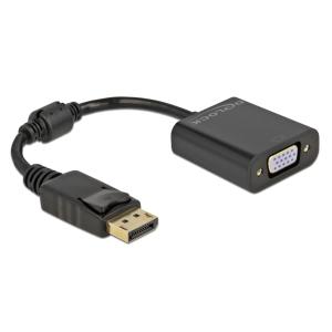 DELOCK αντάπτορας DisplayPort σε VGA 61006, 1920x1200p, passive, μαύρος | Καλώδια - Αντάπτορες | elabstore.gr