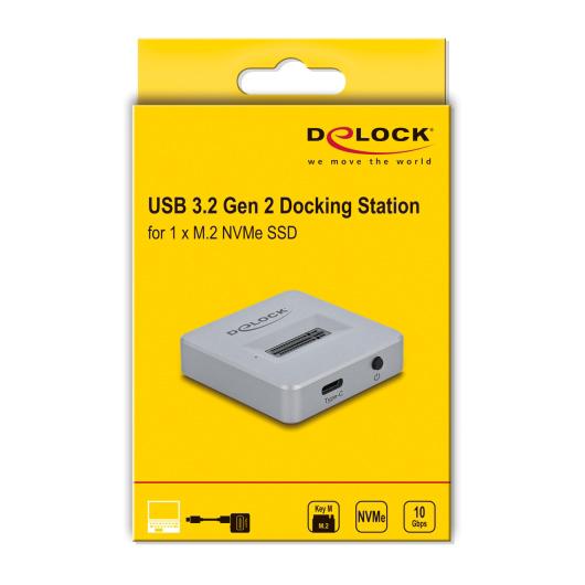 DELOCK docking station 64000 για M.2 NVMe SSD, 10Gbps, γκρι | eLabstore.gr DELOCK docking station 64000 για M.2 NVMe SSD, 10Gbps, γκρι | Συνοδευτικά PC | elabstore.gr