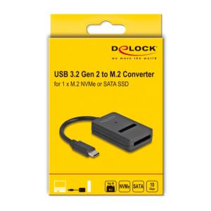 DELOCK αντάπτορας USB-C σε M.2 NVMe PCIe/SATA SSD 64198, 10Gbps | eLabstore.gr DELOCK αντάπτορας USB-C σε M.2 NVMe PCIe/SATA SSD 64198, 10Gbps | Συνοδευτικά PC | elabstore.gr