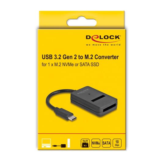 DELOCK αντάπτορας USB-C σε M.2 NVMe PCIe/SATA SSD 64198, 10Gbps | eLabstore.gr DELOCK αντάπτορας USB-C σε M.2 NVMe PCIe/SATA SSD 64198, 10Gbps | Συνοδευτικά PC | elabstore.gr