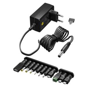 GOOBAY επιτοίχιος φορτιστής 64569, 3V-12V, 18W/1.5A, 12 tips | Τροφοδοσία Ρεύματος | elabstore.gr