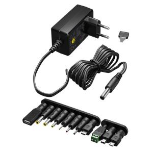 GOOBAY επιτοίχιος φορτιστής 64571, 3V-12V, 7.2W/0.6A, 12 tips | Τροφοδοσία Ρεύματος | elabstore.gr