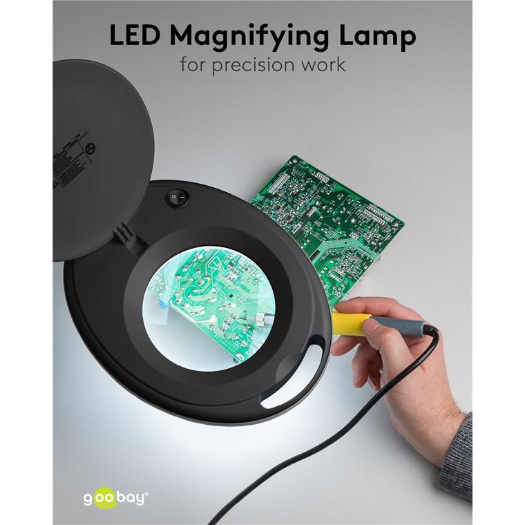 GOOBAY μεγεθυντικός φακός 64989 με σφιγκτήρα, LED, 3 διόπτρες, 1.75x | eLabstore.gr GOOBAY μεγεθυντικός φακός 64989 με σφιγκτήρα, LED, 3 διόπτρες, 1.75x | Εργαλεία | elabstore.gr