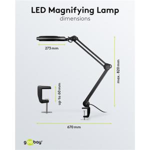 GOOBAY μεγεθυντικός φακός 64989 με σφιγκτήρα, LED, 3 διόπτρες, 1.75x | eLabstore.gr GOOBAY μεγεθυντικός φακός 64989 με σφιγκτήρα, LED, 3 διόπτρες, 1.75x | Εργαλεία | elabstore.gr