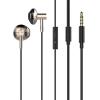 LDNIO earphones με μικρόφωνο HP09, 3.5mm, 1.2m, ροζ χρυσό | Αξεσουάρ κινητών | elabstore.gr