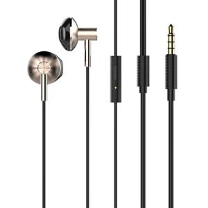LDNIO earphones με μικρόφωνο HP09, 3.5mm, 1.2m, ροζ χρυσό | Αξεσουάρ κινητών | elabstore.gr