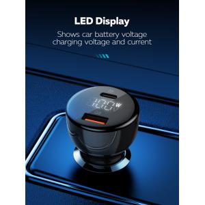 LDNIO φορτιστής αυτοκινήτου C101 με καλώδιο, USB/USB-C, 100W PD, μαύρος | Αξεσουάρ κινητών | elabstore.gr