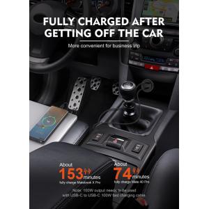 LDNIO φορτιστής αυτοκινήτου C102 με καλώδιο, USB/2x USB-C, 160W, μαύρος | Αξεσουάρ κινητών | elabstore.gr