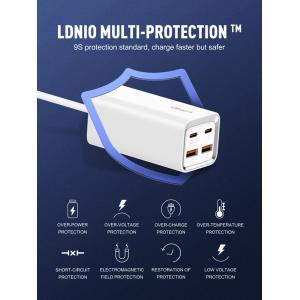 LDNIO σταθμός φόρτισης A4610C, 2x USB-C & 2x USB, 65W, PD/QC, λευκός | Αξεσουάρ κινητών | elabstore.gr