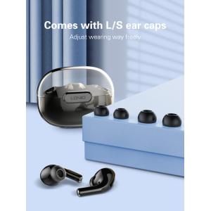 LDNIO earphones με θήκη φόρτισης T02, True Wireless, HiFi, μαύρα | eLabstore.gr