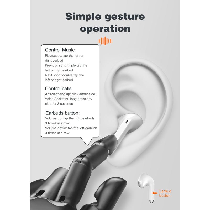 LDNIO earphones με θήκη φόρτισης T03, True Wireless, HiFi, μαύρα | eLabstore.gr LDNIO earphones με θήκη φόρτισης T03, True Wireless, HiFi, μαύρα - Image 6