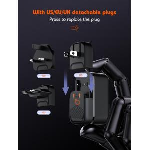LDNIO φορτιστής τοίχου Q366 με καλώδιο, USB/2x USB-C, 65W, GaN, μαύρος | Αξεσουάρ κινητών | elabstore.gr