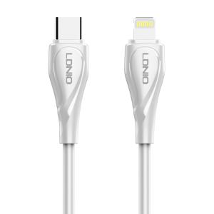 LDNIO καλώδιο Lightning σε USB-C LC611I, 30W PD, 1m, λευκό | Καλώδια - Αντάπτορες | elabstore.gr