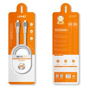 LDNIO καλώδιο USB-C σε USB-C LC601C, 100W PD, 1m, γκρι | Καλώδια - Αντάπτορες | elabstore.gr