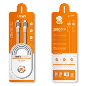 LDNIO καλώδιο Lightning σε USB-C LC602I, 30W PD, 2m, γκρι | eLabstore.gr LDNIO καλώδιο Lightning σε USB-C LC602I, 30W PD, 2m, γκρι | Καλώδια - Αντάπτορες | elabstore.gr