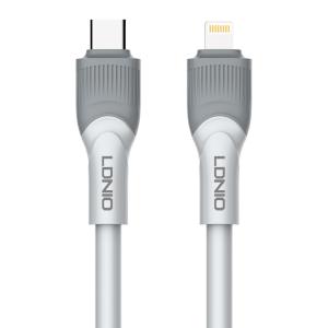 LDNIO καλώδιο Lightning σε USB-C LC602I, 30W PD, 2m, γκρι | Καλώδια - Αντάπτορες | elabstore.gr