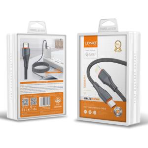 LDNIO καλώδιο Lightning σε USB-C LC631I, 30W PD, 1m, γκρι | Καλώδια - Αντάπτορες | elabstore.gr