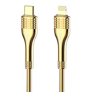 LDNIO καλώδιο Lightning σε USB-C LC651I, 30W, 1m, χρυσό | Καλώδια - Αντάπτορες | elabstore.gr