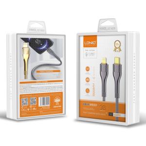 LDNIO καλώδιο Lightning σε USB-C LC651I, 30W, 1m, χρυσό | eLabstore.gr LDNIO καλώδιο Lightning σε USB-C LC651I, 30W, 1m, χρυσό | Καλώδια - Αντάπτορες | elabstore.gr