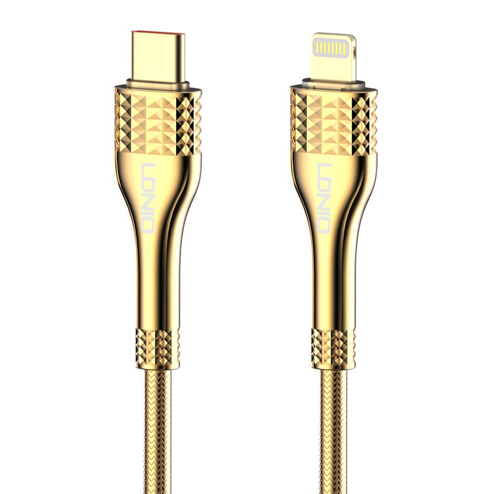 LDNIO καλώδιο Lightning σε USB-C LC651I, 30W, 1m, χρυσό | eLabstore.gr LDNIO καλώδιο Lightning σε USB-C LC651I, 30W, 1m, χρυσό | Καλώδια - Αντάπτορες | elabstore.gr