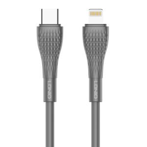 LDNIO καλώδιο Lightning σε USB-C LC671I, 30W PD, 1m, γκρι | Καλώδια - Αντάπτορες | elabstore.gr