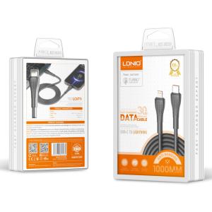 LDNIO καλώδιο Lightning σε USB-C LC671I, 30W PD, 1m, γκρι | eLabstore.gr LDNIO καλώδιο Lightning σε USB-C LC671I, 30W PD, 1m, γκρι | Καλώδια - Αντάπτορες | elabstore.gr