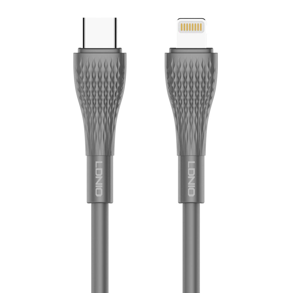 LDNIO καλώδιο Lightning σε USB-C LC671I, 30W PD, 1m, γκρι | eLabstore.gr LDNIO καλώδιο Lightning σε USB-C LC671I, 30W PD, 1m, γκρι | Καλώδια - Αντάπτορες | elabstore.gr