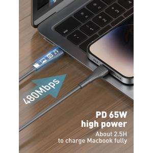LDNIO καλώδιο USB-C σε USB-C LC672C, 65W PD, 2m, μπλε | eLabstore.gr LDNIO καλώδιο USB-C σε USB-C LC672C, 65W PD, 2m, μπλε | Καλώδια - Αντάπτορες | elabstore.gr