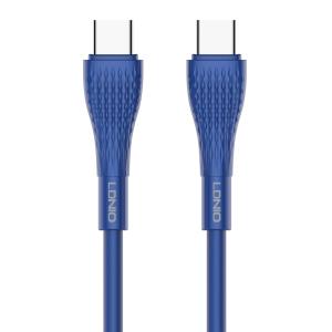 LDNIO καλώδιο USB-C σε USB-C LC672C, 65W PD, 2m, μπλε | Καλώδια - Αντάπτορες | elabstore.gr
