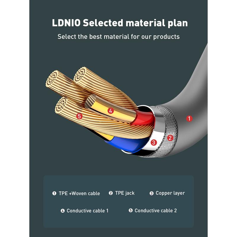 LDNIO καλώδιο Lightning σε USB-C LC672I, 30W PD, 2m, μπλε | eLabstore.gr LDNIO καλώδιο Lightning σε USB-C LC672I, 30W PD, 2m, μπλε | Καλώδια - Αντάπτορες | elabstore.gr