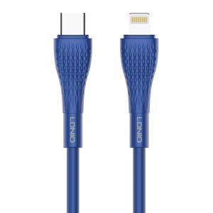 LDNIO καλώδιο Lightning σε USB-C LC672I, 30W PD, 2m, μπλε | Καλώδια - Αντάπτορες | elabstore.gr