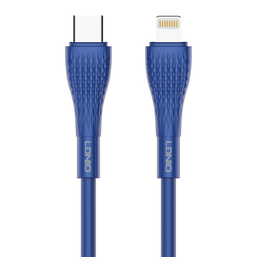 LDNIO καλώδιο Lightning σε USB-C LC672I, 30W PD, 2m, μπλε | eLabstore.gr LDNIO καλώδιο Lightning σε USB-C LC672I, 30W PD, 2m, μπλε | Καλώδια - Αντάπτορες | elabstore.gr