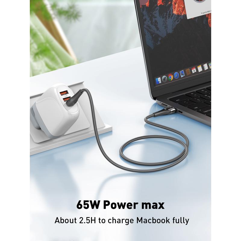 LDNIO καλώδιο USB-C σε USB-C LC861C, 65W PD, 1m, γκρι | eLabstore.gr LDNIO καλώδιο USB-C σε USB-C LC861C, 65W PD, 1m, γκρι | Καλώδια - Αντάπτορες | elabstore.gr