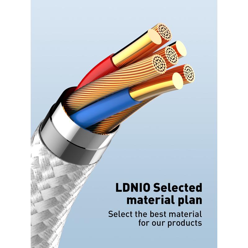 LDNIO καλώδιο USB-C σε USB-C LC861C, 65W PD, 1m, γκρι | eLabstore.gr LDNIO καλώδιο USB-C σε USB-C LC861C, 65W PD, 1m, γκρι | Καλώδια - Αντάπτορες | elabstore.gr