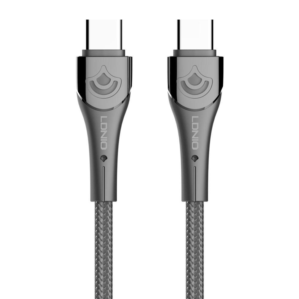 LDNIO καλώδιο USB-C σε USB-C LC861C, 65W PD, 1m, γκρι | eLabstore.gr LDNIO καλώδιο USB-C σε USB-C LC861C, 65W PD, 1m, γκρι | Καλώδια - Αντάπτορες | elabstore.gr