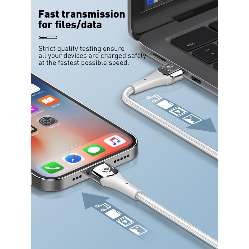 LDNIO καλώδιο Lightning σε USB-C LC861I, 30W PD, 1m, γκρι | eLabstore.gr LDNIO καλώδιο Lightning σε USB-C LC861I, 30W PD, 1m, γκρι | Καλώδια - Αντάπτορες | elabstore.gr