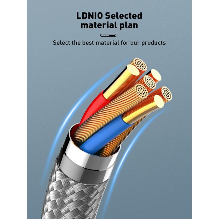 LDNIO καλώδιο Lightning σε USB-C LC861I, 30W PD, 1m, γκρι | eLabstore.gr LDNIO καλώδιο Lightning σε USB-C LC861I, 30W PD, 1m, γκρι | Καλώδια - Αντάπτορες | elabstore.gr