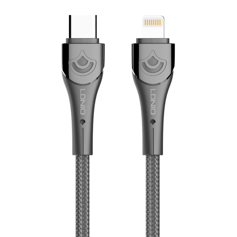 LDNIO καλώδιο Lightning σε USB-C LC861I, 30W PD, 1m, γκρι | eLabstore.gr LDNIO καλώδιο Lightning σε USB-C LC861I, 30W PD, 1m, γκρι | Καλώδια - Αντάπτορες | elabstore.gr