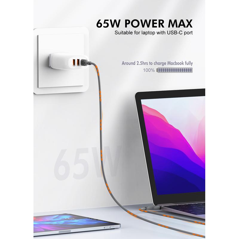LDNIO καλώδιο USB-C σε USB-C LC812C, 65W PD, 2m, λευκό | eLabstore.gr LDNIO καλώδιο USB-C σε USB-C LC812C, 65W PD, 2m, λευκό | Καλώδια - Αντάπτορες | elabstore.gr