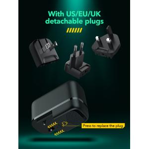 LDNIO φορτιστής τοίχου Q367 με καλώδιο USB-C, 3x USB-C, 65W, GaN, μαύρος | Αξεσουάρ κινητών | elabstore.gr