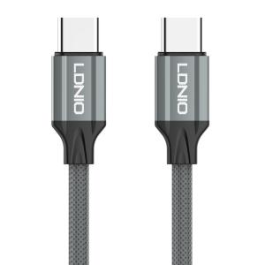 LDNIO καλώδιο USB-C σε USB-C LC441C, 65W PD, 1m, γκρι | Καλώδια - Αντάπτορες | elabstore.gr