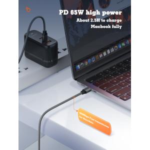 LDNIO καλώδιο USB-C σε USB-C LC442C, 65W PD, 2m, γκρι | Καλώδια - Αντάπτορες | elabstore.gr