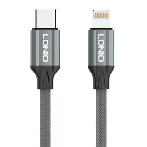 LDNIO καλώδιο Lightning σε USB-C LC442I, 30W PD, 2m, γκρι | Καλώδια - Αντάπτορες | elabstore.gr