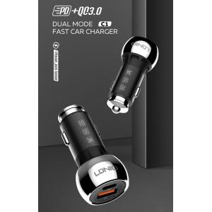LDNIO φορτιστής αυτοκινήτου C1 με καλώδιο, USB & USB-C, 38W PD, μαύρος | Αξεσουάρ κινητών | elabstore.gr