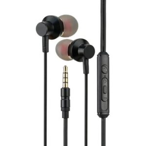 LDNIO earphones με μικρόφωνο HP06, 3.5mm, 1.2m, μαύρα | Αξεσουάρ κινητών | elabstore.gr