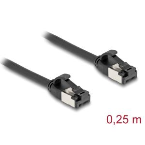 DELOCK καλώδιο δικτύου 80181, CAT 8.1 U/FTP, 40Gbps, 0.25m, μαύρο | Καλώδια - Αντάπτορες | elabstore.gr