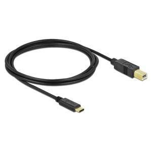 DELOCK καλώδιο USB-C σε USB Type B 83330, 2m, μαύρο | Καλώδια - Αντάπτορες | elabstore.gr